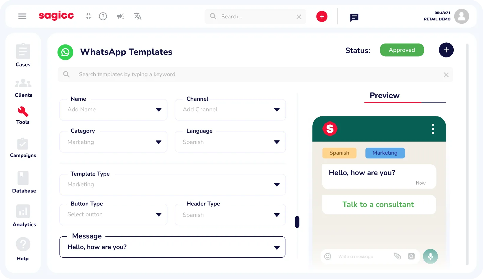 Verified WhatsApp messages managed from one place